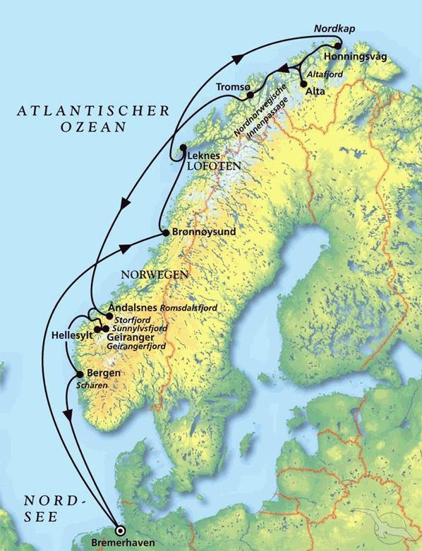 MS Artania 05.07.2025 Norwegen Nordkap, Lofoten & Fjordnorwegen ART373