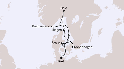 AIDAbella - Skandinavische Highlights ab Kiel, AIDAbella am 05.04.2026 bis 12.04.2026, Aida