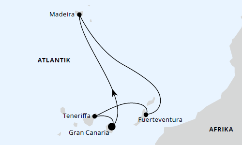 AIDAblu - Kanaren & Madeira, AIDAblu von Dezember 2024 bis April 2025, AIDA