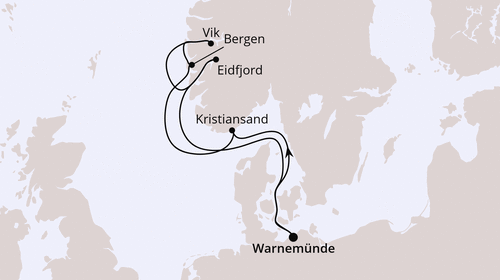 AIDAluna am 26.09.2026, 10.10.2026 & 24.10.2026, Norwegens Fjorde ab Warnemünde