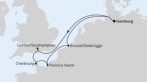 AIDAnova - Metropolen ab Hamburg, AIDAnova vom 04.01.2025 bis 11.01.2025, Kreuzfahrt AIDA