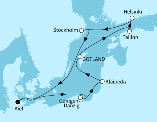 Ostsee mit Tallinn, Mein Schiff 1 vom 04.07.2024 bis 14.07.2024