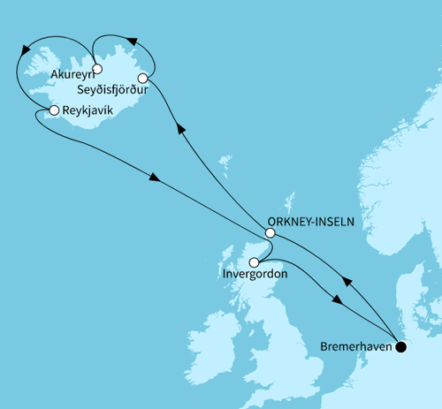 Mein Schiff 3 - Island mit Orkney-Inseln, Mein Schiff 3 vom 20.05.2024 bis 01.06.2024
