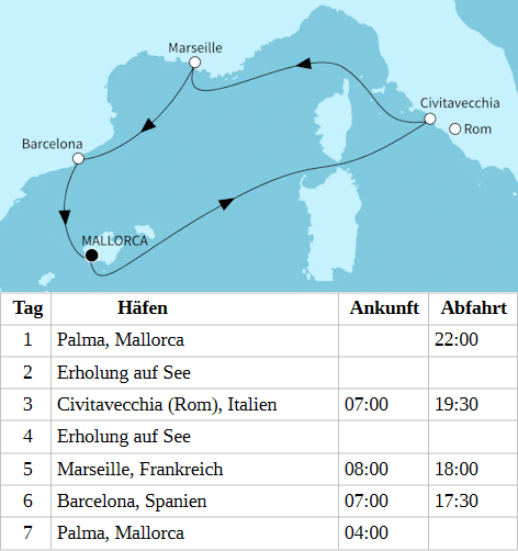 Mein Schiff Tattoo Cruise - H&ouml;hepunkte des Westlichen Mittelmeers, Mein Schiff 4 vom 15.04.2027 bis 21.04.2027