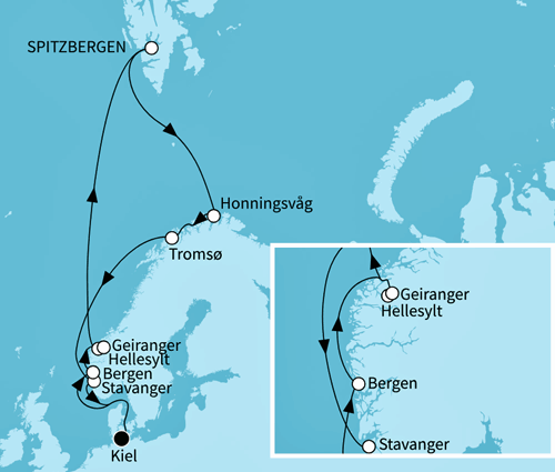 Naturwunder Fjordland mit der Mein Schiff 7 vom 29.06.2026 bis 13.07.2026, TUI Cruises